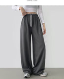Color Banding Long Wide Training Pants