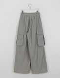 [unisex] Enso nylon banding string big cargo pants