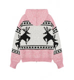 Ender Nordic Knit Hooded Zip-Up
