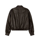 Edion Crop Leather Jacket