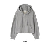 (UNISEX) Our Deki Semi-Crop Hooded Zip-Up