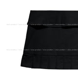 Molder strap layered pleated skirt