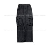 Flynn diagonal pocket denim cargo pants