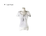 Nerdy Check Tie Shirred Slim Short Sleeve T-shirt