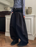 Vintz three-pin tuck balloon wide cotton pants