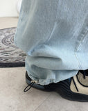 Denif Button Balloon Denim Pants