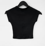 Keeper cap sleeve cropped T-shirt