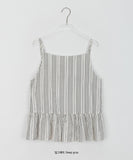 Rosini Stripe Frill Sleeveless Blouse