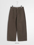 Kakuni Bijo Wide Cotton Pants