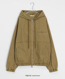 [unisex] Nehiko two-way work hood zip-up jumper