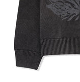 Riggle Washed V-Neck Knit Cardigan