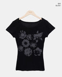 Cheritz Flower Short Sleeve T-shirt