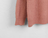 [Balaclava Set] Creama Hood Hachi Round Loose Fit Long Sleeve Knit