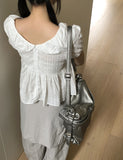 Natsu Motor Leather Buckle Belt Shoulder Bag