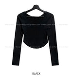 [U-BASIC] Mizuko crop round fleece long sleeves