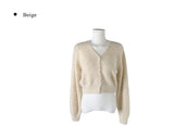 Doobie Soft Fur Button Long Sleeve Cardigan