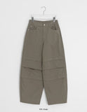 Rutu Pintuck Cotton Wide Pants