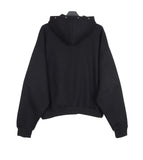 Snow fur brushed hood zip-up