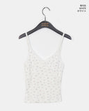 Lilfew Flower Lace Crop Sleeveless