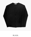 Crunchy linen ribbed round neck cardigan