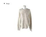 Wend Wool Bokashi Pastel Loose Fit Round Knit