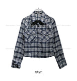 Mons Pocket Check Crop Shirt