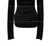 Jatte Dot Drape Halter Sleeveless Bolero Set