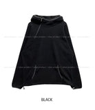 Hamong Diagonal Zipper High-Neck Fleece Hood