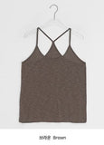 Myohil Slub Layered Sleeveless Bustier