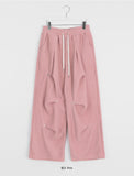 Timoa banding fleece brushed rivet wide pants