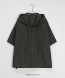 [unisex] Sdit Summer Nylon Hood Over Short Sleeve Shirt