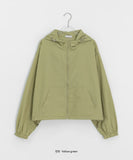 [Unisex] Hilme Cap Hood Crop Windbreaker