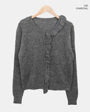 Omic Side Frill Knit Cardigan