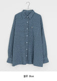 [unisex] Tail Overfit Pocket Check Shirt
