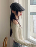 Emos Leather Button Hunting Cap Hat