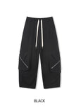 Leto Zipper Pocket Brushed Sweat Cargo Pants