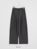 [BAONHAUS] Hedinen Pintuck Banding Wide Training Pants