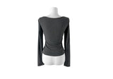 Dosi Ribbon Lace Slim Cardigan T-Shirt