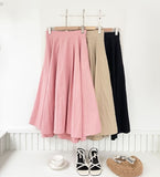 Effiang banding flare long skirt