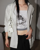 [MADE] Lean stripe oversized fit long-sleeved shirt