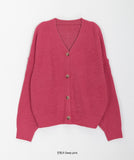 Pochai color V-neck knit cardigan