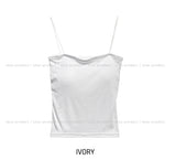 [U-BASIC] 2TYPE Ribbed Tube Top Sleeveless (with cup)