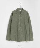 [unisex] Hugs Summer Check Over Shirt