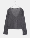 Bamin dot strap see-through cardigan