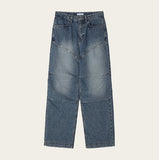 Chike Diagonal Rivet Denim Pants