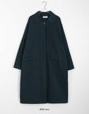 Uzino Pocket Button Stripe Long Coat