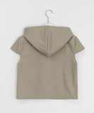 Ennew Crop Hood Short Sleeve Shirt
