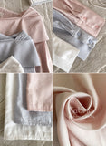Verna See-Through Big Collar Blouse