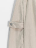 Netani Banding String Brushed Corduroy Side Snap Wide Pants