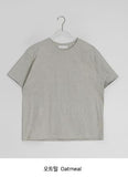 [unisex] Suzuna Basic Color Matching Roll-Up Short Sleeve Tee